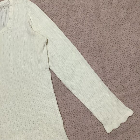 NWOT Rye Grass Cream Cottagecore Coquette Clean Girl Minimalist Blouse Size 1X - Picture 7 of 11